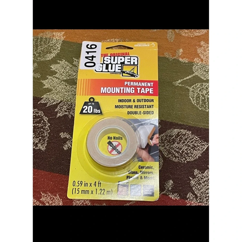 ✅Original Super Glue Permanent Double-Sided Mounting Tape Holds 20 Pounds#️⃣0416